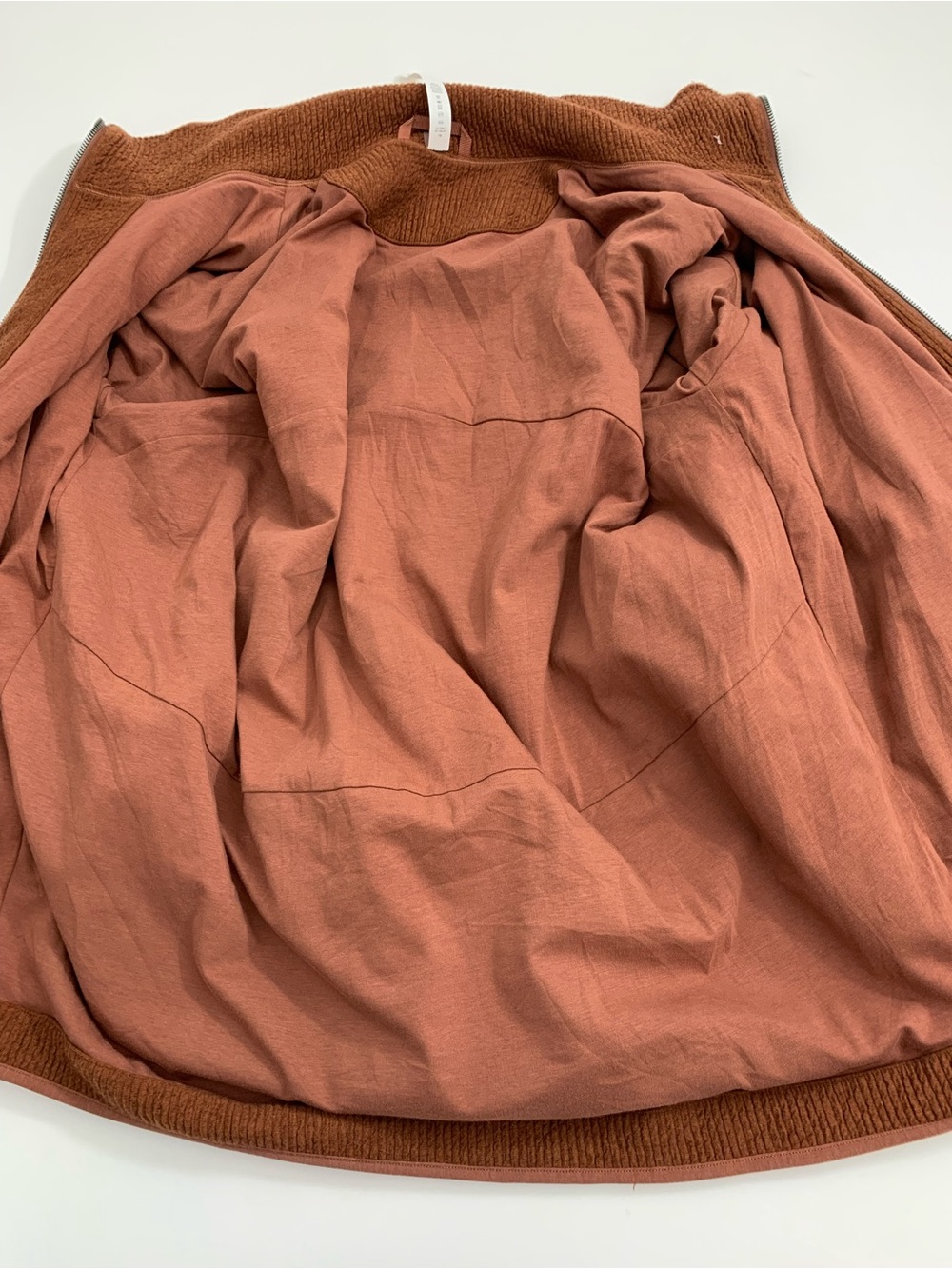 Lululemon Peaceful Moments Full Zip Heathered Ancient Copper Size 8 - Picture 10 of 13